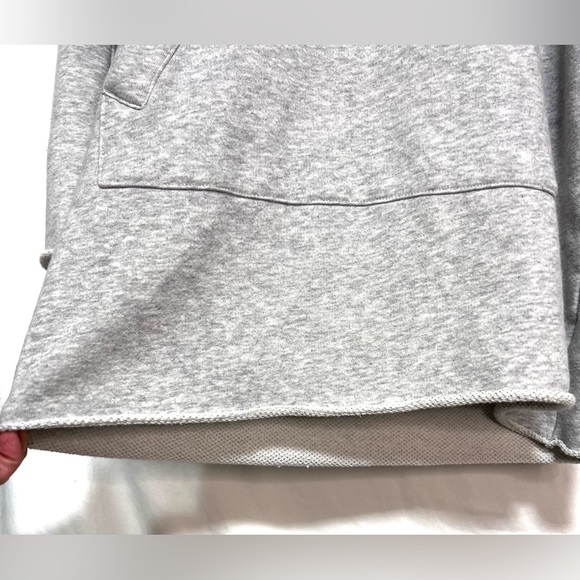Athleta Heather Gray Adventure Hooded Oversized Sweatshirt Hoodie Dress Tunic - Picture 6 of 13